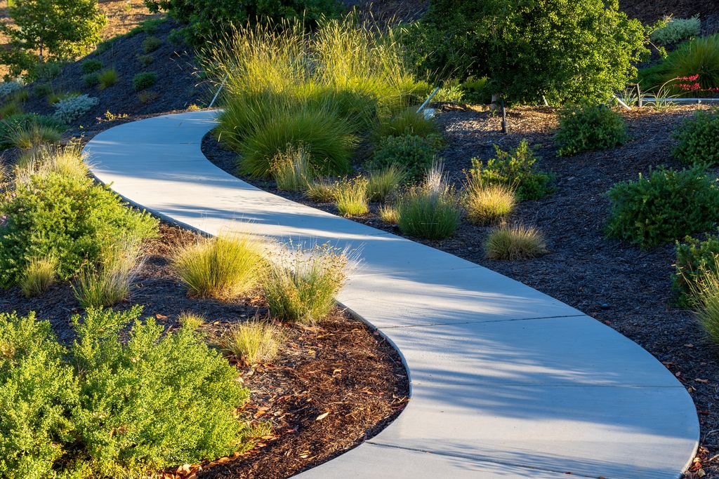 a new concrete walkway in norman ok