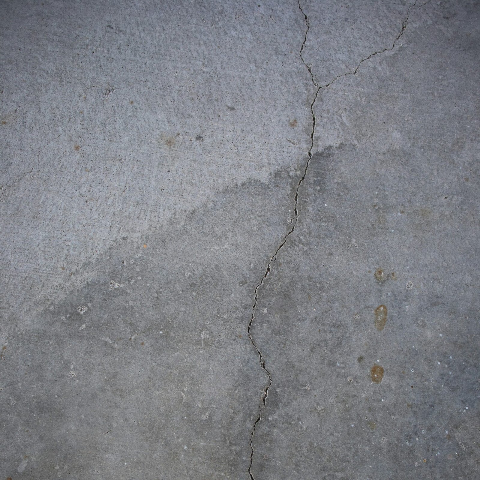 a crack in concrete