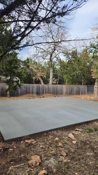 concrete slab for court