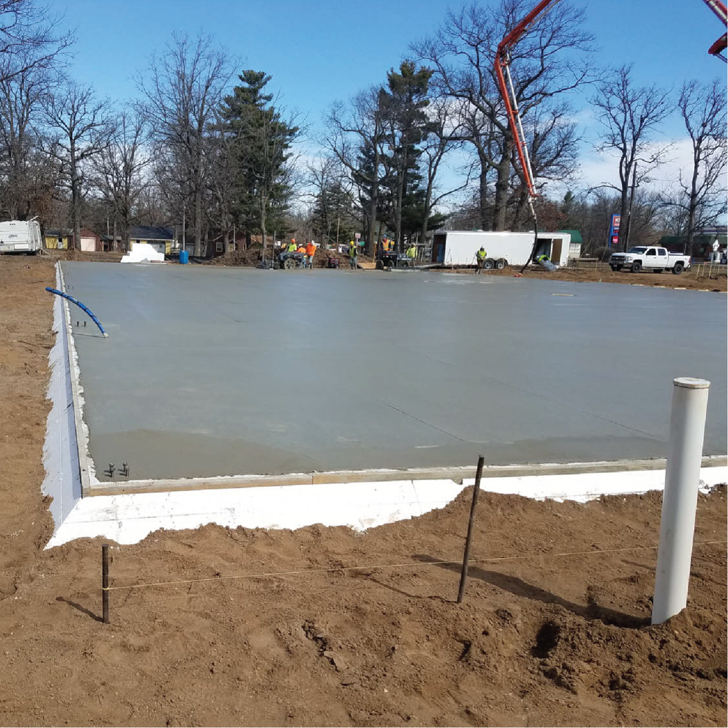 a concrete slab