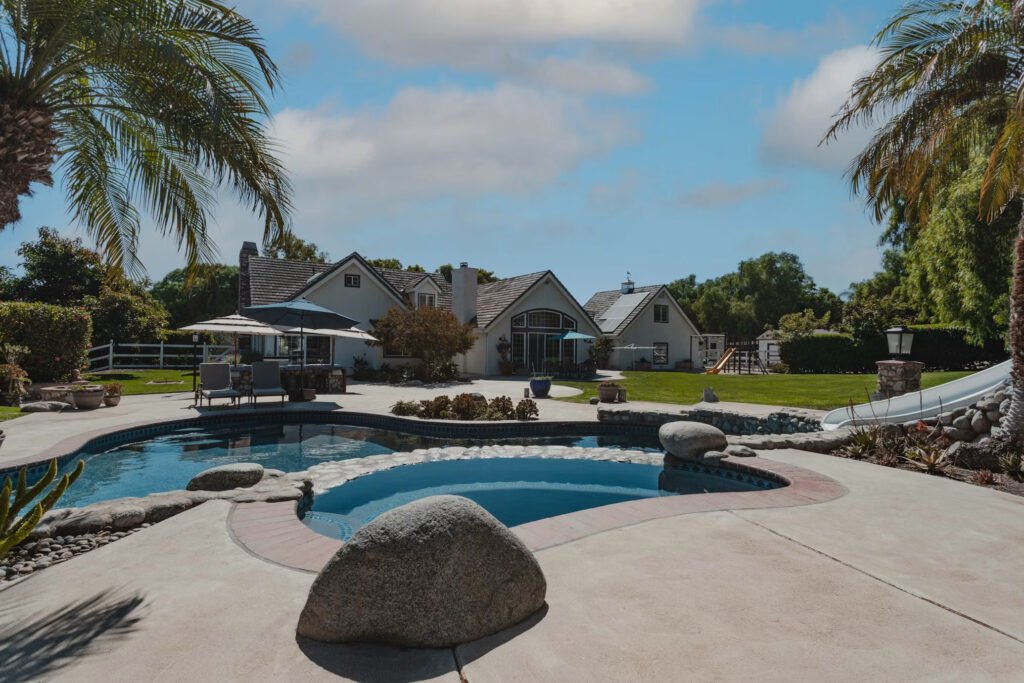 pool with concrete in norman
